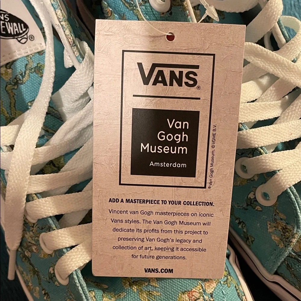 NEW IN BOX 🎨 Van Gogh “Almond Blossom” Vans SK8-Hi - Picture 8 of 8